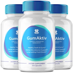 (3 Pack) GumAktiv Capsules for Gums & Teeth Health, GumAktiv for Dental Support - Picture 1 of 3