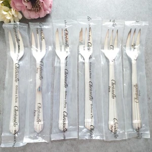 Christofle Aria 6pcs Silverplate Flatware Cake Fork Brand New - Picture 1 of 19