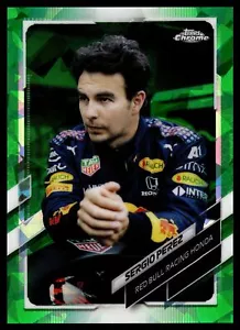 2021 Topps Chrom SAPHIR Formel 1 SERGIO PEREZ IV BILD GRÜN 2/75 #4 - Bild 1 von 2