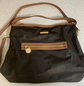 Michael Kors Kempton Black Nylon Shoulder Tote Bag - Picture 1 of 7