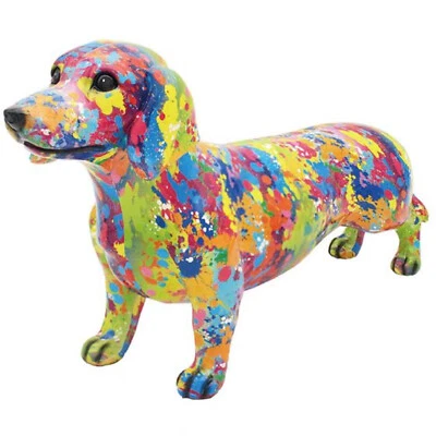 Splash Art Dachshund Dog figurine - Approx 17cm High - image 1 of 2