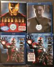 Iron Man 1 & 2 Blu-ray W/ Slipcovers O15