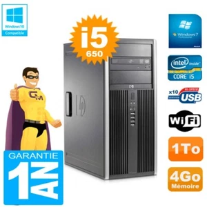 PC HP 8100 TOUR Core I5-650 RAM 4Go Disco 1To Grabador DVD Wifi W7 - Imagen 1 de 1