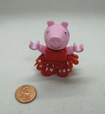 New! Lego Duplo Peppa Pig In Removable Red Polka Dot Skirt Pink Pig Figure - Image 1 of 4