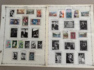 Dahomey group of 52 stamp on album pages Scott Cat 222/302 1966-1973 - Picture 1 of 7