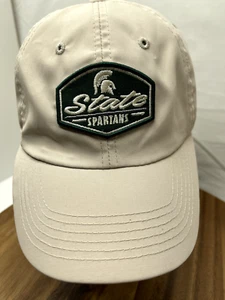 Michigan State Spartans Hat Cap Tan Patch Cap Strapback Adjustable - Picture 1 of 13