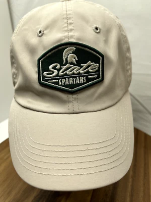 Michigan State Spartans Hat Cap Tan Patch Cap Strapback Adjustable - Image 1 of 4