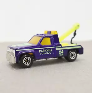 1987 MATCHBOX 1/72 Diecast Purple GMC Wrecker Parkhill Towing Very Nice - Picture 1 of 7