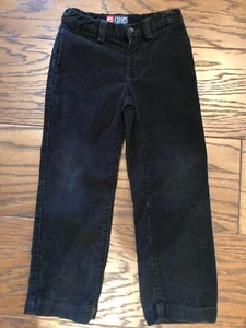 CHAPS boy’s Black Corduroy Straight Leg Dress Pants Size 4 4T - Picture 1 of 5