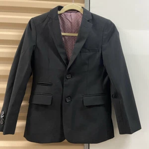 ISAAC MIZRAHI NY Boys Size 12 Reg BLACK 2 Button Close Suit Blazer Jacket EUC - Picture 1 of 6