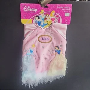 Disney Princess Holiday Christmas Tree Skirt Pink Cinderella Snow White 2003 New - Picture 1 of 7