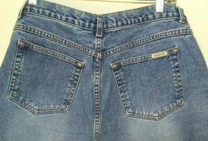 ZANA DI Women's Mom Jeans sz 16 Vintage 100% COTTON High Rise Straight Blue FLAW - Picture 1 of 5