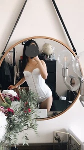 Agent Provocateur Mercy corset satin Ivory Size AP 2/UK8 NEW RRP £495 - Zdjęcie 1 z 6