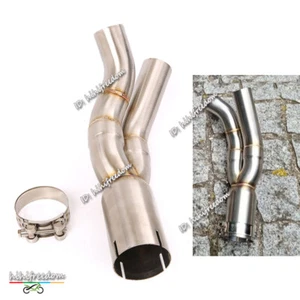 Tubo de enlace de escape medio de acero inoxidable para motocicleta Yamaha R1 YZF-R1 2004-2006 - Imagen 1 de 10