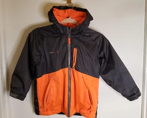 SWISS Tech Ski Jacket Youth XS  4-5 Black Orange Zipper Pockets Hood - Picture 1 of 11