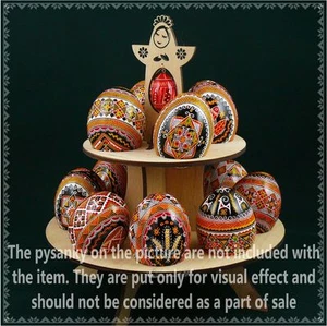 Real plywood pysanka stand for 12 Chicken Easter Egg. Pysanky - Picture 1 of 11