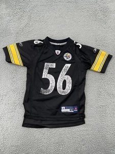 Pittsburgh Steelers LaMarr Woodley Jersey Size Youth Small Black Reebok Boys - Picture 1 of 10