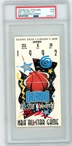 1992 NBA ALL STAR GAME TICKET STUB MAGIC JOHNSON MVP PSA 2 RARE BASKETBALL OLD - Picture 1 of 2