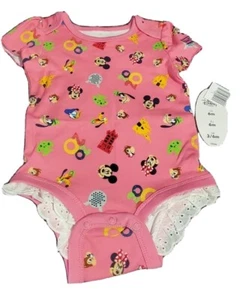 Disney Parks Pink Minnie Mouse & Friends 3-6 Months Pink One Piece W/ Ruffles - Picture 1 of 3