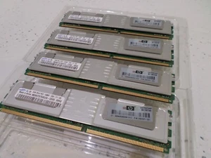 8GB 398707-051 HP Kit 4x 2GB DDR2 667mhz PC2-5300F 2Rx4 ECC Server RAM - Picture 1 of 8