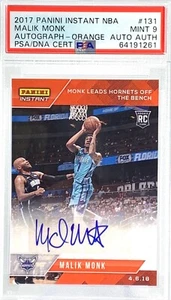 2017-18 Malik Monk 1/5 Auto SSP - Orange Panini Instant RC PSA 9 MINT #64191261 - Bild 1 von 2