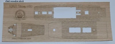HISMODEL Airfix HMS Victory 1:180 - laser cut oak wooden deck for model