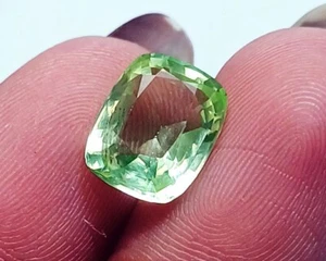 Unbehandelt Nicht Erhitzt 4.65 CT Natürlich Peridot Kissen Lose Edelstein - Bild 1 von 6