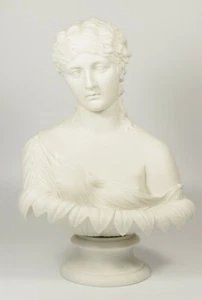 Hermosa ninfa de agua Clytie c1859 Bates marrón Westhead y Moore Parian busto - Imagen 1 de 7