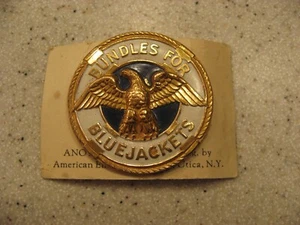 Vtg American Emblem Co. Bundles for Bluejackets Metal Fundraising Pinback Utica - Picture 1 of 4