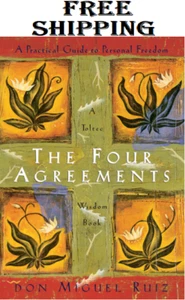 The Four Agreements 4 Paperback by Miguel Ruiz B Happy Guide Free Shipping - Picture 1 of 1