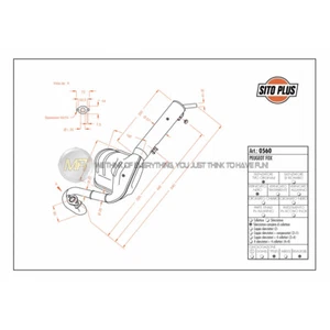 FOR PEUGEOT FOX 50 FULL SYSTEM EXHAUST SITO LEOVINCE SITOPLUS STAINLESS STEEL - Picture 1 of 1