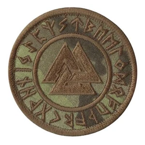 Parche valknut nórdico rúnico pagano vikingo multicámara moral táctica Thor Odin - Imagen 1 de 2