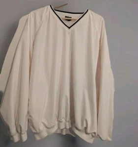 Vintage Izod Black Label weiß Windbreaker Golf Pullover Jacke Größe Large gebraucht, in einwandfreiem Zustand - Bild 1 von 8