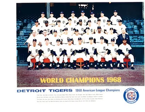 DETROIT TIGERS WORLD SERIES 8X10 TEAM PHOTOS LOT OF 4 1968 1984 1945 1935 - Picture 1 of 4