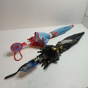 Batman and Spiderman Boys' Toddler Umbrella - black, Red Comics - Picture 1 of 21