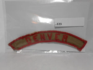 DENVER COLORADO KHAKI & RED BLACK BACK THREAD E23 - Imagen 1 de 1