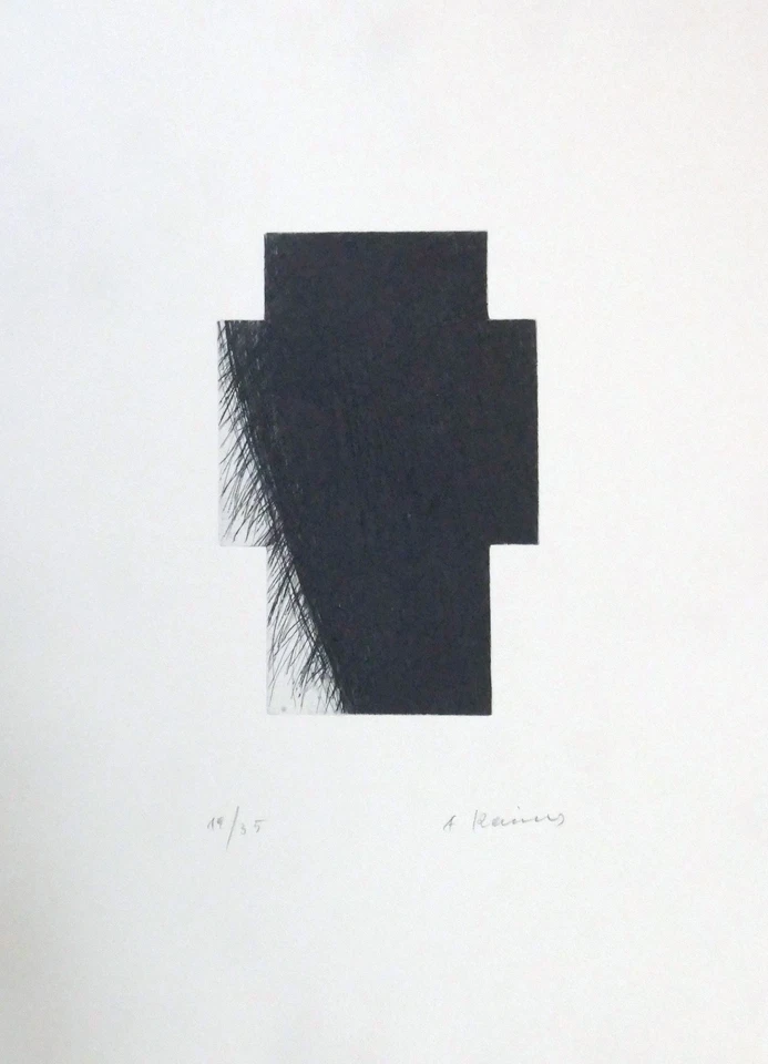 Arnulf RAINER, Schieferkreuz - Radierung in Farbe - Bild 1 von 1