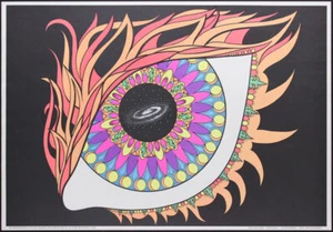 Póster Andromeda Mandala Eye 1969 Blacklight Wespac W194 Marcia Hoffer Head Shop - Imagen 1 de 4
