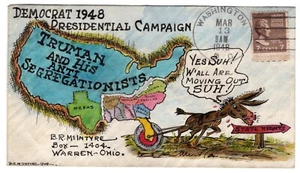 1948 Truman Democratic Campaign Cartoon - McIntyre handbemalt ACE - Bild 1 von 2