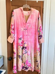 Spring Easter Maxi Hooded Coat Fleece Lined Cherry Blossom Pink Size Large NWT - Picture 1 of 9