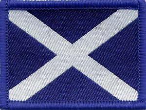Scotland Flag  St Andrew's Woven Badge, Patch 6 x 4.5cm - Picture 1 of 1