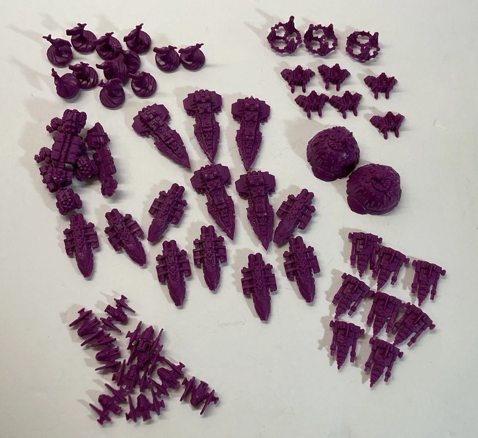 Twilight Imperium 3ª Edición PÚRPURA Ejército Piezas y Tecnología Tarjetas de Repuesto Foto 1 de 4