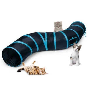 Cat Tunnel, S-2-Way Cat Tunnels for Indoor Cats, Collapsible Cat Play Tunnel,... - Picture 1 of 7