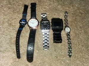  Lot Of 5 Watches For Repair ~ Parts / Need Batteries| Untested - As Is - Picture 1 of 4
