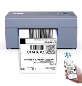 NEW Beeprt BY480BR Bluetooth USB 4x6 Thermal Shipping Label Barcode Printer - Picture 1 of 7