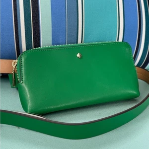 NWT Kate Spade Green Leather Women's Belt Bag - Picture 1 of 6