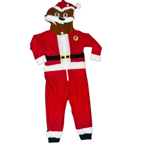 Buc-ees Kleinkind 4T-5T Biber Maskottchen Buc Union Weihnachtsmann Body Anzug Kostüm Pyjama  - Bild 1 von 6