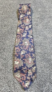 Cravatta vintage Balancine presenta la cravatta funziona Disney Topolino Paisley blu - Foto 1 di 9