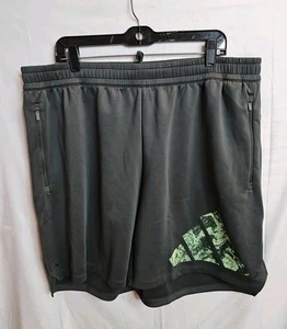 adidas mens Training Shorts Olive Green 2XL 7" Inseam Shorts - Picture 1 of 8