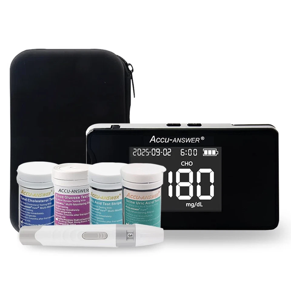 Multifunction Monitor Blood Uric Acid Test BG Urine Uric Acid Total Cholesterol - Image 1 of 4